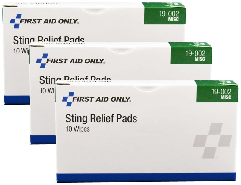 First Aid Only Sting Relief Pads (Box of 10) (Pack of 3) - Image 1